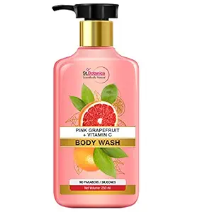 StBotanica Pink Grapefruit & Vitamin C Body Wash 250ml - No SLS/Sulphate, Parabens