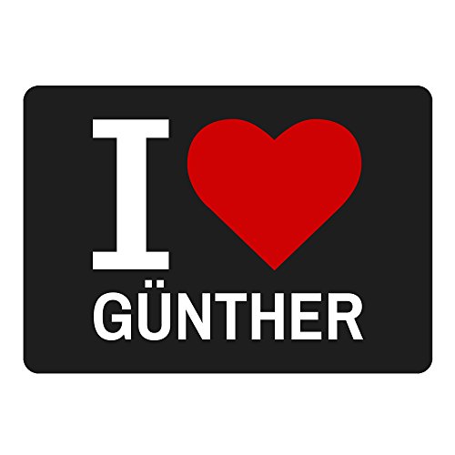Preisvergleich Produktbild Mousepad Classic I Love Günther schwarz