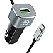 Produktbild Quick Charge 3.0 Kfz Ladegerät, 33W Type-C Auto Ladeadapter Zigarettenanzünder, QC 3.0 USB Car Charger Adapter für Samsung Galaxy Note 8 / S8 / S8 Plus / S9 / S9 Plus/Google Pixel Typ-C Geräte