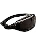 Produktbild Hukz Flache Bauchtasche neutrale Outdoor,Sport,Laser-BeachTasche Messenger-enganliegend und Wasserabweisend- Geldgürtel Zum Sport, Reisen und Joggen (Schwarz)