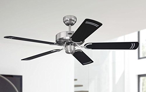 Westinghouse Cyclone 7837040 Deckenventilator, Metall, gebürsteter stahl, 132 x 132 x 33 cm - 6