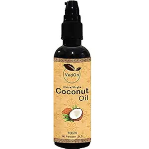 Vedon Premium Cold Pressed Coconut Oil - Pure & Virgin Grade - for Healthy Hair and Skin - 100 ML