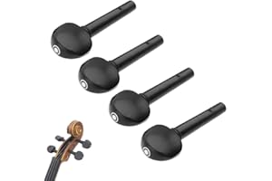 OriGlam Stimmwirbel für Violine, Ebenholz, Violinen-Pegs, Violinen-Stimmwirbel, Violinen-Saiten-Tunning-Pegs, Ersatzzubehör für 3/4, 4/4 Violinen, 4 Stück