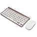 Produktbild GCCLCF Laptop Notebook Mac PC Windows OS Android (LC-TZ22) Wireless Keyboard und Mouse Combination, Full Size und Ultra-Thin Compact Keyboard und Maus,Gold