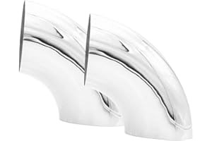 Gomito in Acciaio Inossidabile a 90 °,MoreChioce 2 Pezzi 63mm Tubo Di Scarico Per Auto 304 in Acciaio Inox Gomito 90 ° Tubo Piegato Mandrino in Acciaio Inox Tubo Spesso Diametro 2,5 Pollici