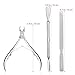 Cuticle Nipper, ROSENICE Cuticle Cutter and Cuticle Pusher for Dead Skin Stainless Steel Nail-Care Kit