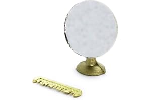 Melody Jane Maison de Poupées Miniature 1:12 Salle de Bain Chambre Accessoire Rasage Miroir et Peigne