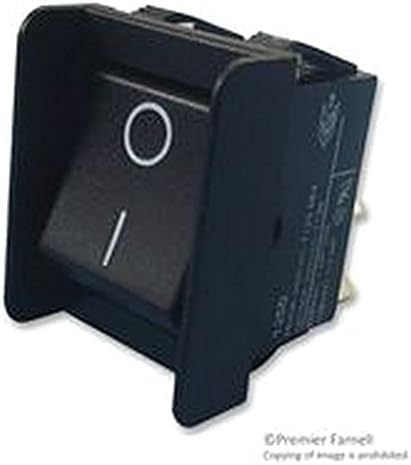 SWITCH ROCKER DPST W/ GUARD BLACK Switches Rocker