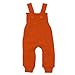 Disana - Knitted Baby Dungarees, 3-7 months (Height 23-27) (62/68), Orange, 100% Organic Merino Wool
