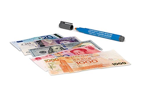 Safescan 111-0378 Falschgeld Stift Blisterpack 1 Prüfstift mit Display Box, blau/grau - 5