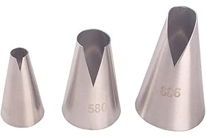 BLUGUL 3 Pezzi Pasticceria Ugelli in Acciaio Inox per Saint Honore Torta