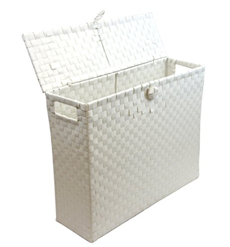 Arpan Toilet Roll Holder Bathroom Multipurpose Storage Unit Polypropylene Woven On Metal frame – White by ARPAN - 3