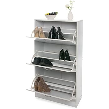 Home Treats White Shoe Storage Cabinet With Drawer Deluxe Shoe