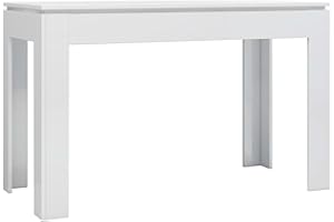‎VIDAXL vidaXL Esstisch Minimalistischer Stil Küchentisch Esszimmertisch Speisetisch Tisch Küche Esszimmer Hochglanz-Weiß 120x60x76cm Holzwerkstoff