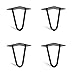 Produktbild 4x Haarnadel Hairpin legs Tischbeine Tischfüße Tischgestell Beine für Heimwerker verschiedene Farben und Modelle - Modern Stil - Verfügbar Höhe 15 cm-71 cm (Schwarz, HP 2 Stangen 15 cm ( Möbelfüße ))