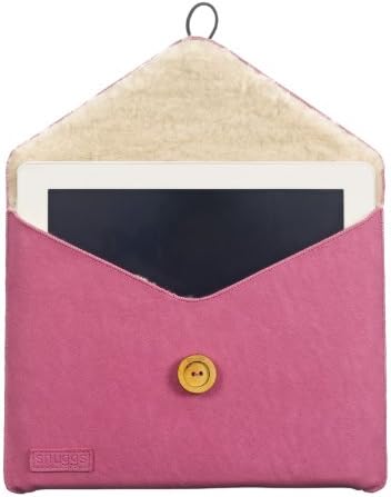 Snuggs Faux Sheepskin Lined Envelope Pouch with Button Detail for iPad 3 - Pink