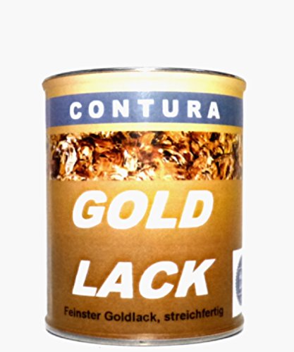 Goldlack Goldfarbe Effektlack Metalleffekt Lack innen & außen für Holz, Metall Bilderrahmen Gold- Effekt wie Blattgold 125ml