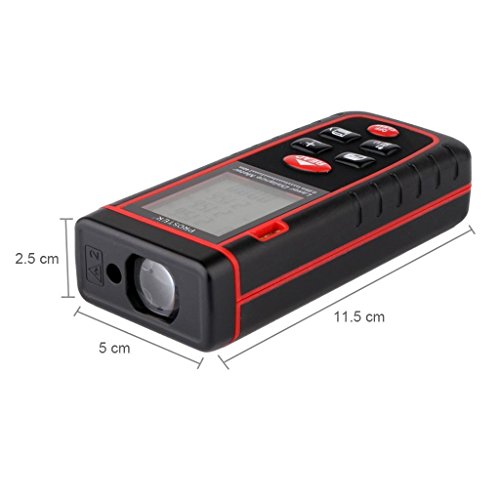 Proster Laser-Entfernungsmesser Entfernungsmessgerät Entfernungsmesser Distanzmesser Distanzmessgerät mit LCD Display und Wasserwaage Messbereich bis zu 60m - 3