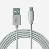 Zinq Technologies Nylon Braided Micro USB Cable - 4.9 Feet (1.5 Meters) - (Silver) - Image 3
