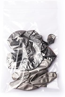 PARTY BALOONS 10'' LATEX PEARL 2 COLORS X 5 PCS EACH = 10 PCS + 1 EXTRA (DARK GREY/ LIGHT GREY)