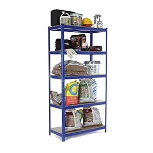Heavy Duty Steel Shelving Garage Racking Unit 275kg per shelf (5 Levels ...