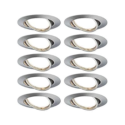 Paulmann EBL 93400 Base LED Spot encastrable rond max. Spot encastrable 10 W blanc mat Fer brossé.
