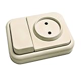 conectar conmutador y enchufe Color marfil Fontini - Conmutador+enchufe KRISTAL 20318012