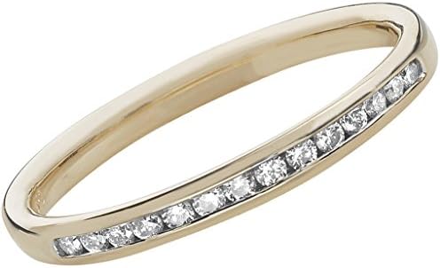 9ct Gold Diamond Eternity Ring 1/3 Channel Set 2.2mm
