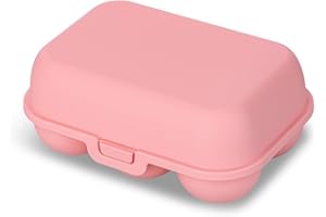Koziol EGGS TO GO Mini boîte à œufs pour 6 œufs | Boîte de transport | Boîte de rangement | Plastique biocirculaire, empilable, passe au lave-vaisselle | Cuisine, maison, camping (rose doux)