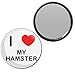 I Love My Hamster - 77mm Round Compact Mirror