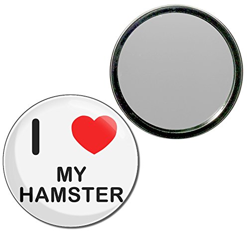 I Love My Hamster - 77mm Round Compact Mirror