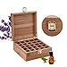 Produktbild gaeruite ätherisches Öl Aufbewahrungskoffer Box Bag mit 25 Grids, Bambus Holz Lagerung Tragetasche Organizer für Öle Flasche