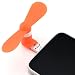 Produktbild Saxonia kompakter Mini Ventilator mit Micro-USB Lüfter Cooling Fan für OTG fähige Smartphone Handy und Powerbank Orange