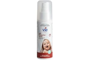 Vie Anti Mosquito Deet Free Spray – All-Natural, Safe, and Effective Anti-Mosquito Spray for Babies and The Whole Family – Chemical Free Formulation 100ml Bottle