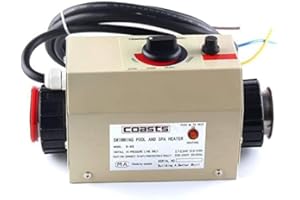 LiveGo Premium Quality Water Heater Thermostat Swimming Pool Thermostat SPA Bath Portable Pool Heater Electric Water Heater Thermostat Heater Pum（220V 3KW ）