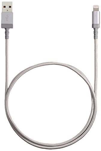 AmazonBasics Verbindungskabel Lightning-auf-USB-A, Nylon, geflochten, 0,9 m, zertifiziert von Apple, Silber - 5
