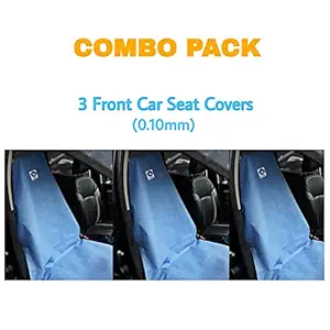 ISHTA Disposable Waterproof Sheet Cover for Car Seat 0.10 mm with-fold 5 ft x 2.5 ft Pack of 3 (Front/Single Seat Cover)