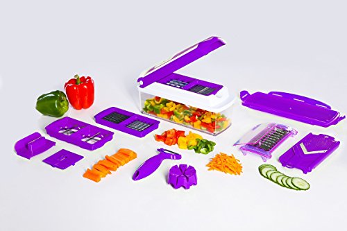 Genius Nicer Dicer Plus incl. Auffangbehälter Set 17 tlg. lila Gemüseschneider - 2