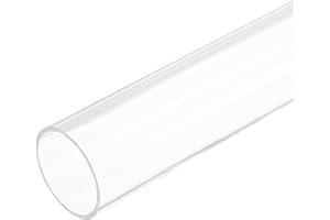 QUARKZMAN Tube Rond Rigide en Acrylique Transparent 34 mm ID 38mm OD 30.5cm Tuyau Plastique pour Lampes et Lanternes, Système de froid par Eau