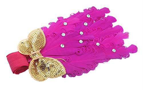 Lovely Girls Baby Headbands,Feather,Purple