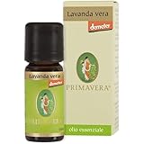 FLORA Lavanda vera Olio essenziale BIO-DEMETER 10 ml Aroma naturale per alimenti - Armonizzante, rinfrescante e purificante