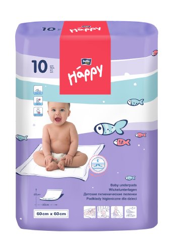 Bella Baby Happy Changing Mat 60 x 60 cm, 4 Pack (4 x 10 Items)