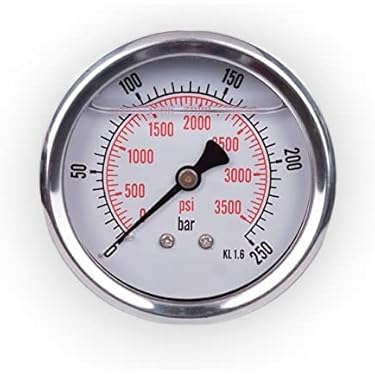 Manometro Per Acqua Uharbour 0-11Bar/160Psi - Doppia Scala, Filettatura In Ottone, Con Protezione In Gomma - Foto 6