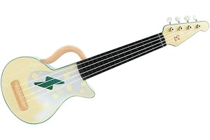 Hape Rock'n'Roll lärande ukulele av trä med justerbara strängar, leksak musikinstrument för barn från 3 år