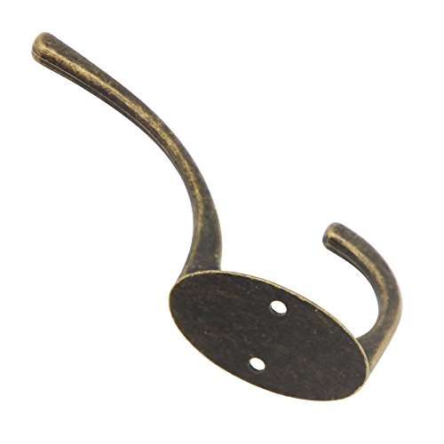 Zilong Kleiderhaken mit Schrauben, Solide antike Haken in Vintage-Zink-Legierung für Kleidung und andere kleine leichte Gegenstände 10Stk. - 5