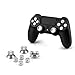 Produktbild OKCS® Sony Playstation 4 Dualshock 4 Controller Aluminium Buttons Ersatzteile Thumbsticks Tasten Steuerkreuz PS4 in Silber