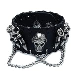gothic armbanduhr Armband individuell mit Druckknöpfen 2-fach verstellbar. Länge 22 cm, Breite 3,5 cm