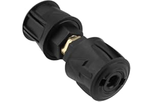 RAPOYO Lot de 2 adaptateurs de raccordement rapide M22 14 mm pour nettoyeur haute pression - Extension de connecteur de tuyau en plastique en aluminium - Noir
