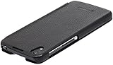 StilGut Book Type Case, Hülle Leder-Tasche für BlackBerry DTEK 50. Seitlich klappbares Flip-Case aus Echtleder für das Original BlackBerry DTEK50, Schwarz - 
