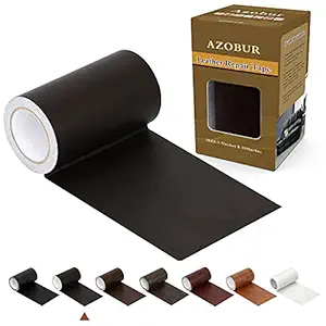 Azobur Leather Repair Tape Patch Leather Adhesive for Sofas, Car Seats, Handbags, Jackets,First Aid Patch (Dark Brown Leather)